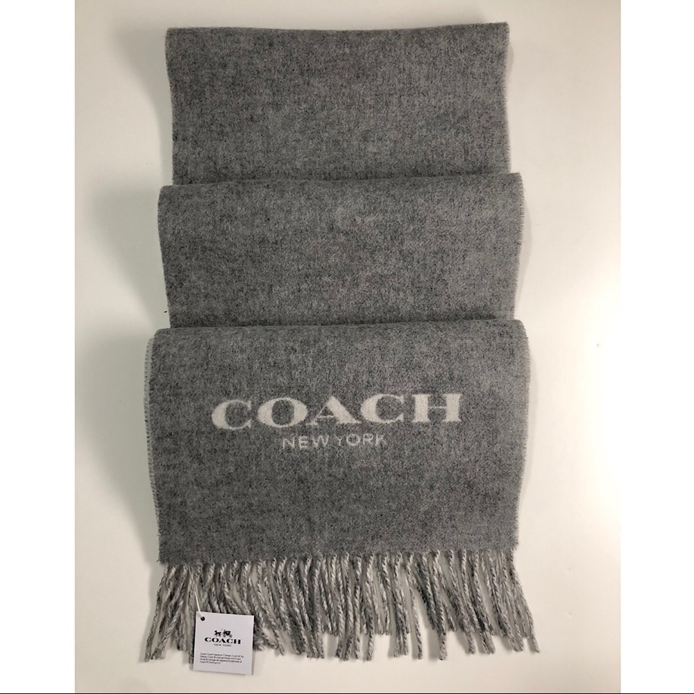 Coach Wool/Cashmere Double Faced Scarf